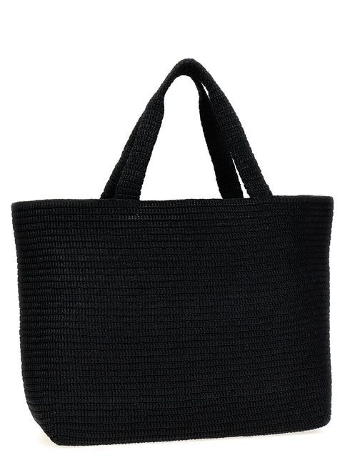 Saint Laurent Black Viscose Tote Bag