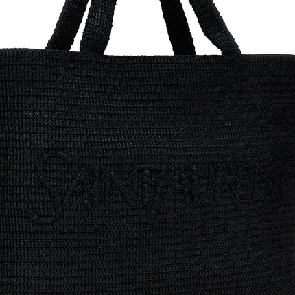 Saint Laurent Black Viscose Tote Bag