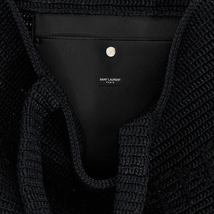 Saint Laurent Black Viscose Tote Bag