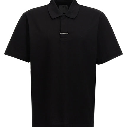 Givenchy Black Cotton Polo Shirt