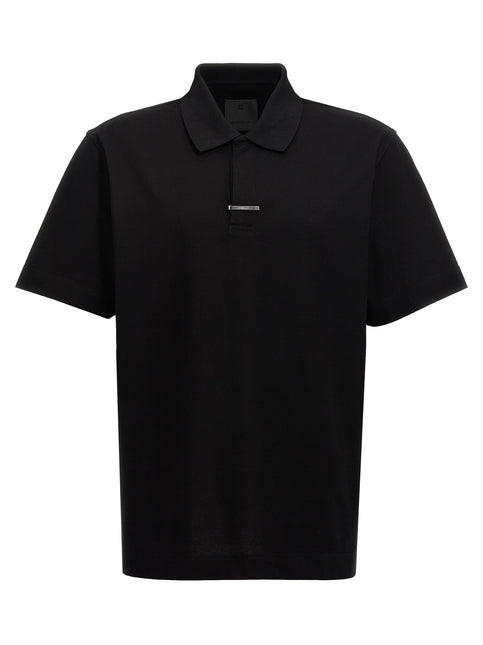 Givenchy Black Cotton Polo Shirt