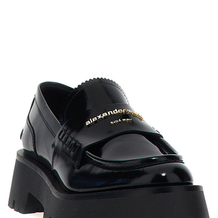 Alexander Wang Black Cowhide Slip-On Loafers
