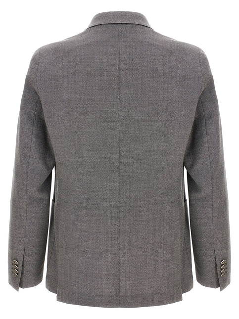Tagliatore Gray Virgin Wool Blazer