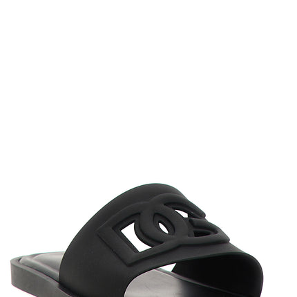 Dolce & Gabbana Black Polyethylene Slides