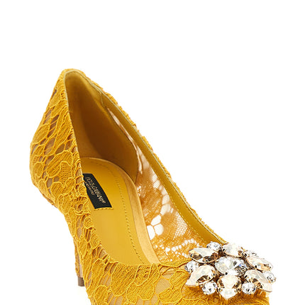 Dolce & Gabbana Bicolor Viscose Mid Heel Pumps