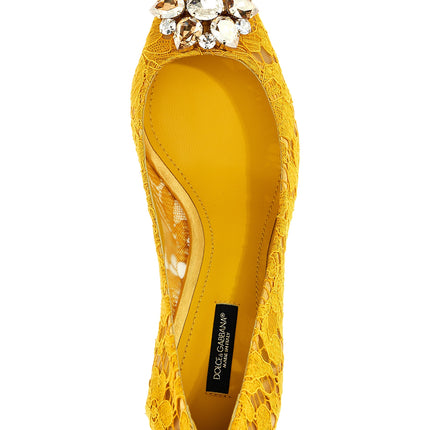 Dolce & Gabbana Bicolor Viscose Mid Heel Pumps