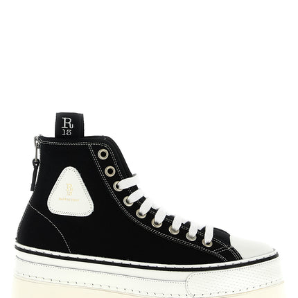 R13 Bicolor Cotton Platform Sneakers