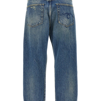 R13 Blue Cotton Relaxed Fit Jeans