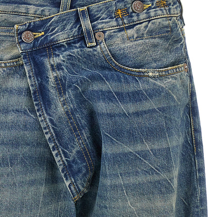 R13 Blue Cotton Relaxed Fit Jeans
