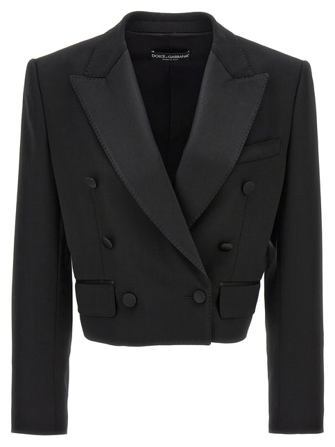 Dolce & Gabbana Black Virgin Wool Blazer