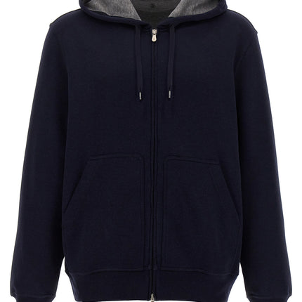 Brunello Cucinelli Blue Cotton Sweatshirt