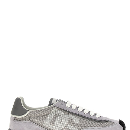 Dolce & Gabbana Gray Calfskin Athletic Sneakers