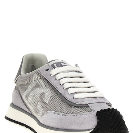 Dolce & Gabbana Gray Calfskin Athletic Sneakers