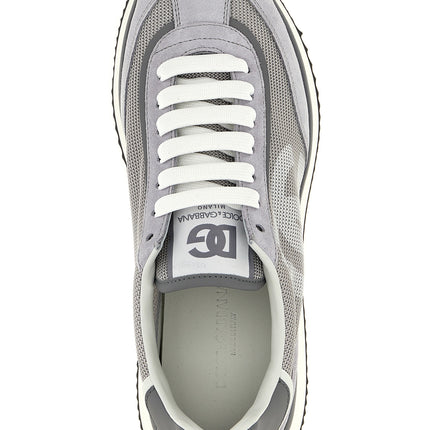 Dolce & Gabbana Gray Calfskin Athletic Sneakers