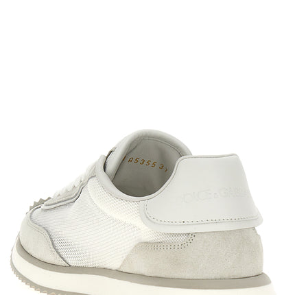 Dolce & Gabbana White Calfskin Athletic Sneakers