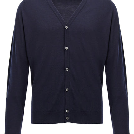 JOHN SMEDLEY Blue Wool Cardigan