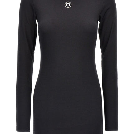 Marine Serre Black Cotton Short Dress