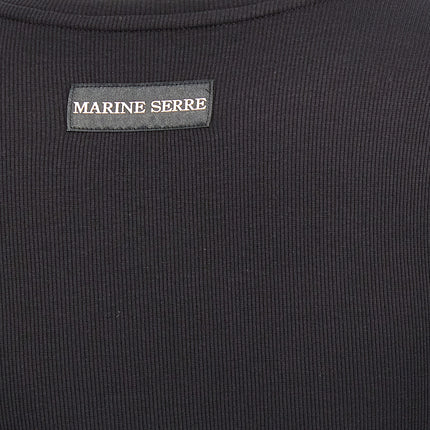 Marine Serre Black Cotton Short Dress
