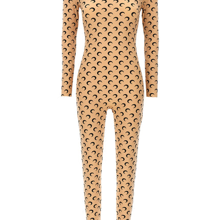 Marine Serre Beige Polyamide Jumpsuit