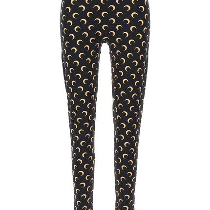 Marine Serre Black Polyamide Leggings
