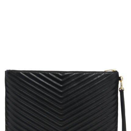 Saint Laurent Black Calfskin Clutch Bag