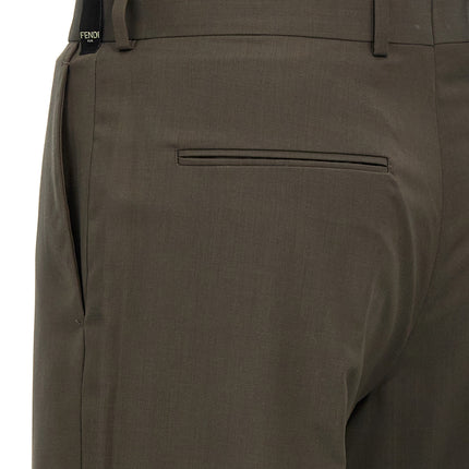 Fendi Bicolor Wool Dress Pants