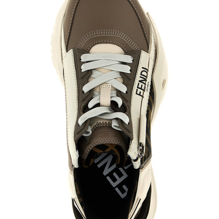 Fendi Multicolor Calf Leather Bos Taurus Athletic Sneakers