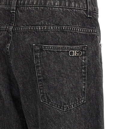 Dolce & Gabbana Black Cotton Relaxed Fit Jeans