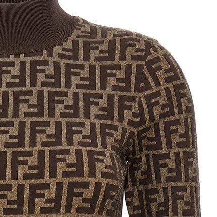 Fendi Brown Cotton Cardigan