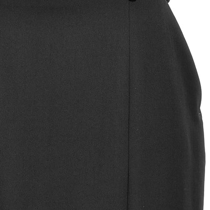 Dolce & Gabbana Black Virgin Wool Midi Skirt