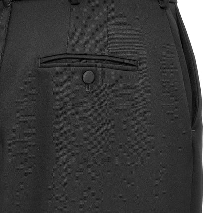 Dolce & Gabbana Black Virgin Wool Midi Skirt