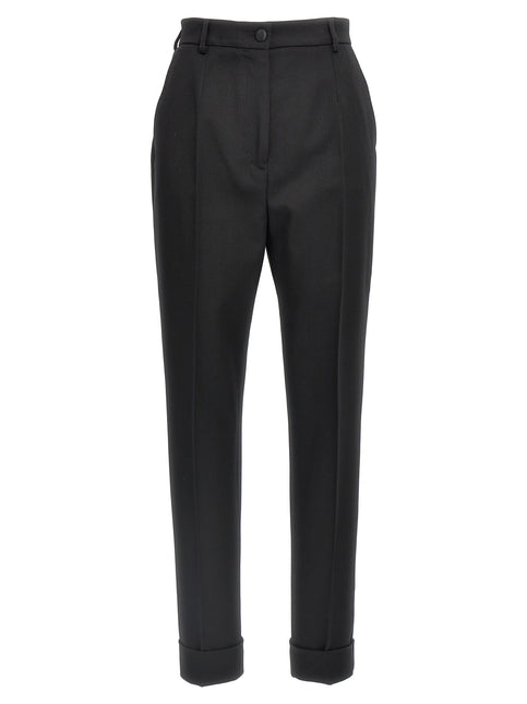 Dolce & Gabbana Black Virgin Wool Dress Pants