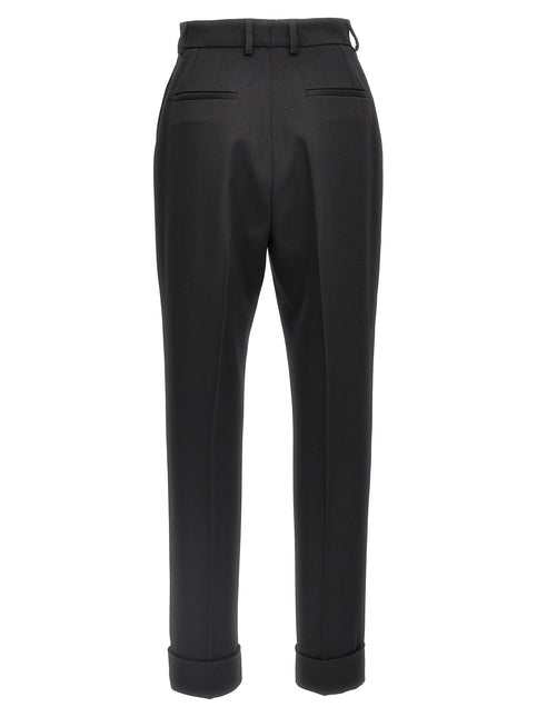 Dolce & Gabbana Black Virgin Wool Dress Pants