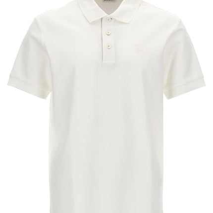 Burberry White Cotton Polo Shirt