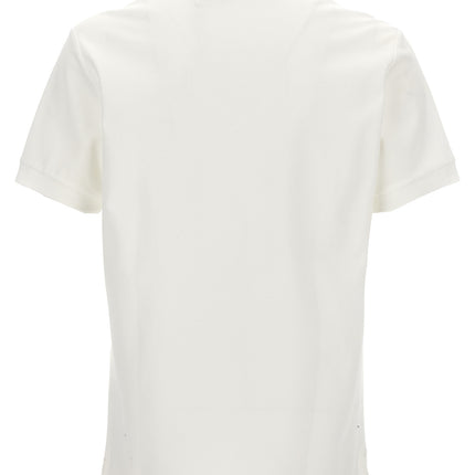 Burberry White Cotton Polo Shirt