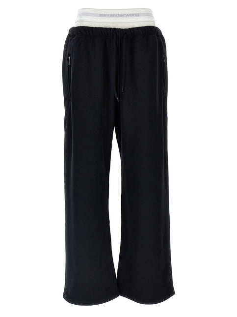 T BY ALEXANDER WANG Black Cotton Joggers (Workout Pants)