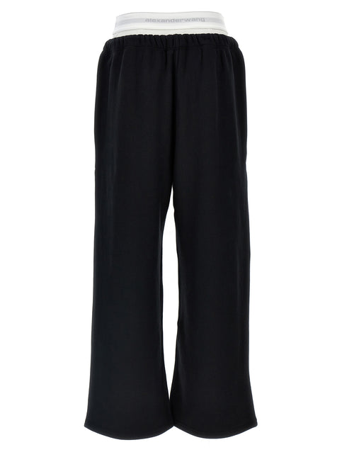T BY ALEXANDER WANG Black Cotton Joggers (Workout Pants)