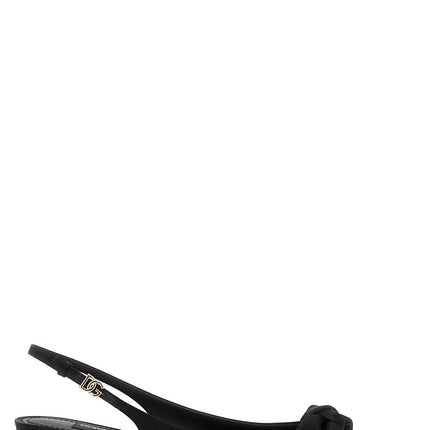 Dolce & Gabbana Black Viscose Mid Heel Pumps
