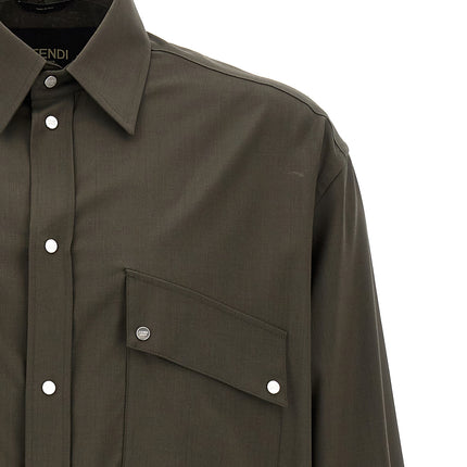 Fendi Bicolor Wool Blouse