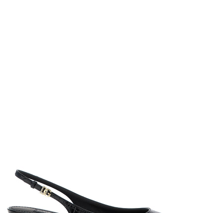 Dolce & Gabbana Black Calfskin Mid Heel Pumps