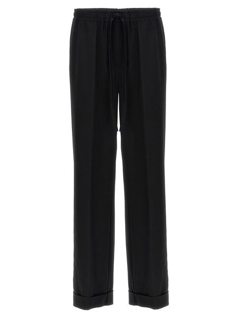 Dolce & Gabbana Black Virgin Wool Casual Pants