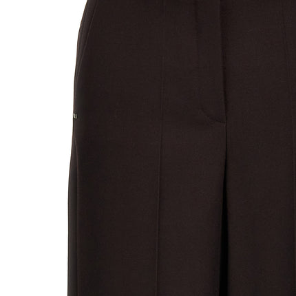 Fendi Purple Virgin Wool Dress Pants