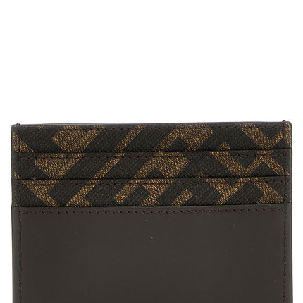 Fendi Brown Calf Leather Bos Taurus Cardholder