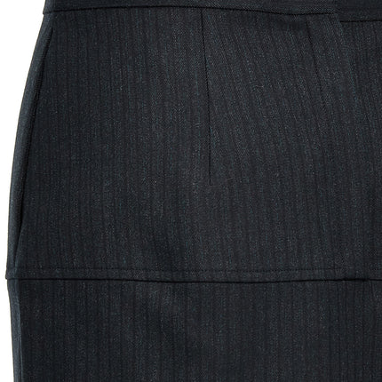 Fendi Gray Virgin Wool Midi Skirt