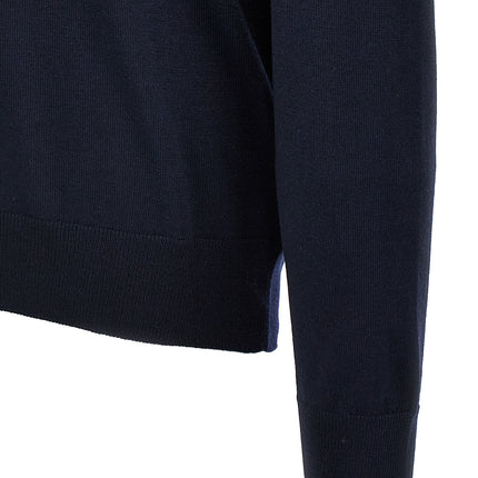 Hugo Boss Blue Virgin Wool Cardigan