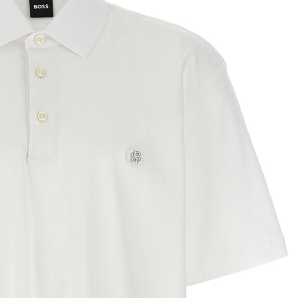 Hugo Boss White Cotton Polo Shirt