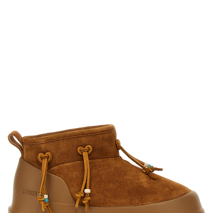 Moon Boot Brown Suede Leather Flat Boots
