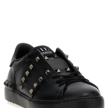 Valentino Garavani Black Calfskin Low Top Sneakers