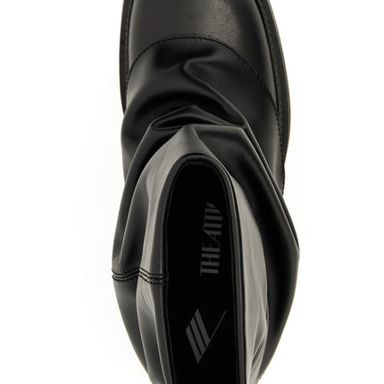 The Attico Black Calfskin Ankle Boots