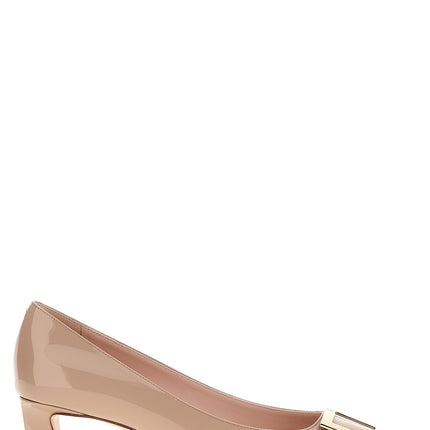 Roger Vivier Multicolor Calfskin Mid Heel Pumps